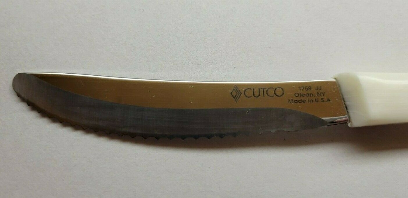 Cutco 1759 Pearl White Handle Serrated Table / Steak Knife - Fresh Stock Dated February 2026
