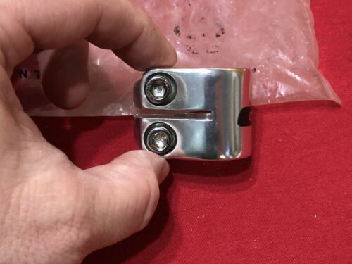 UNUSED SILVER 1 INCH GT DOUBLE SEAT POST CLAMP OLD SCHOOL BMX - Fresh Stock Dated December 2025