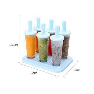 Ice Cream Popsicle Mold Molds Silicone Diy Frozen Mould Lolly Maker Tray 6 Grids - Fresh Stock Dated February 2026