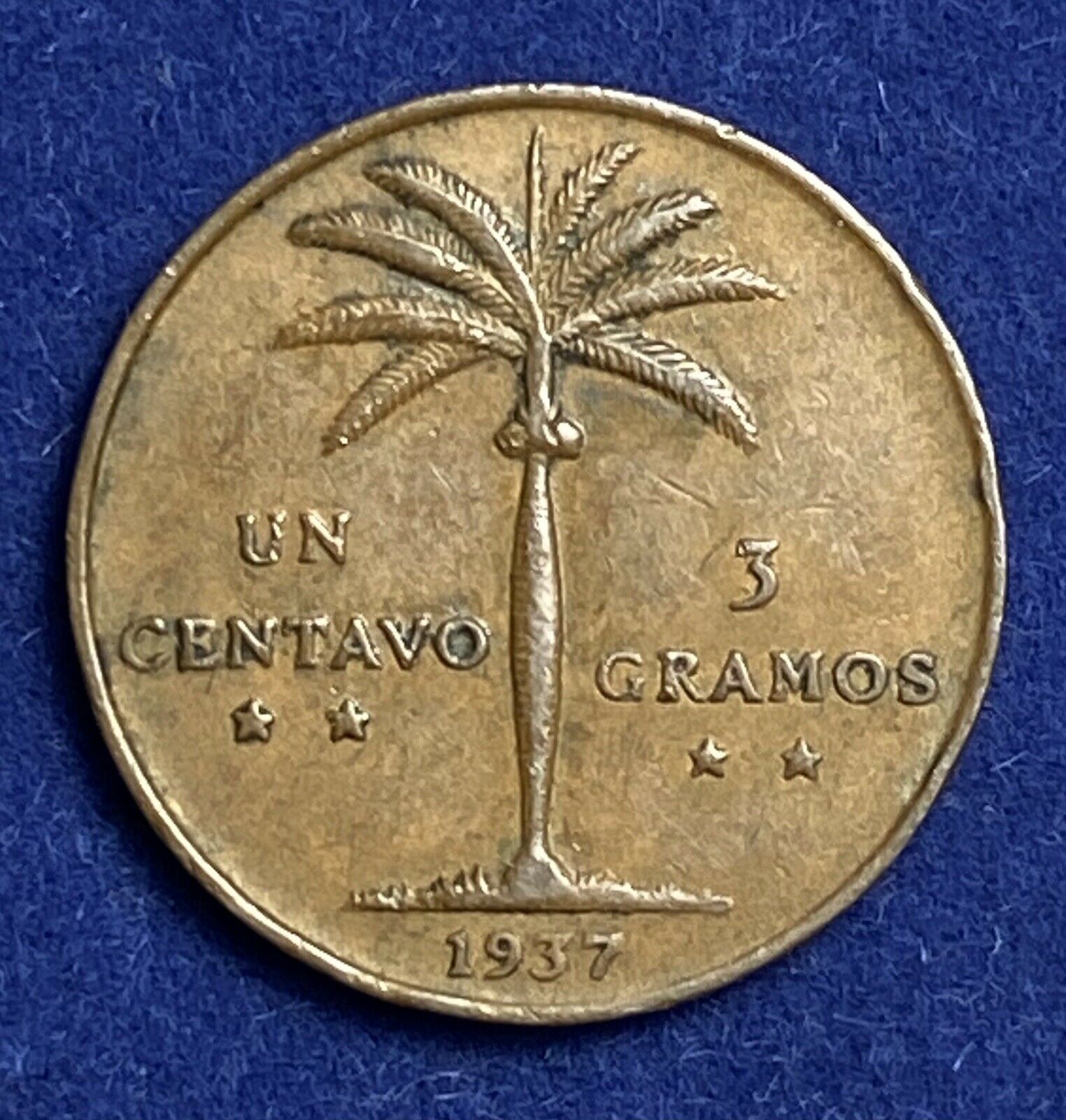DOMINICAN REPUBLIC 1 Un centavo 1937 First Year of Issue 