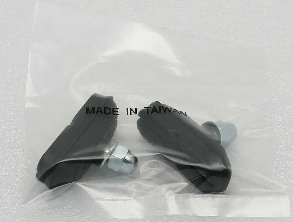 PAIR BICYCLE BIKE RAINY WEATHER PROOF BRAKE PAD SHOES 50MM NEW - Fresh Stock Dated December 2025