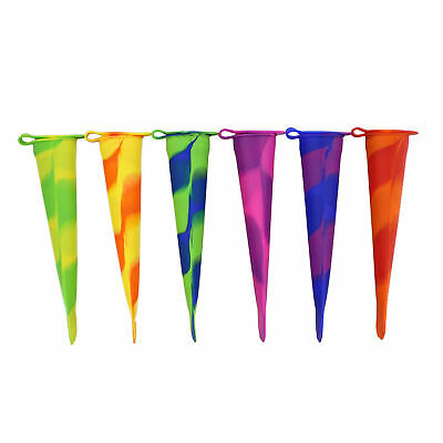 7Penn Ice Pop Molds Popsicle Molds - 6 Pc Silicone Frozen Yogurt Tubes with Lids - Fresh Stock Dated January 2026