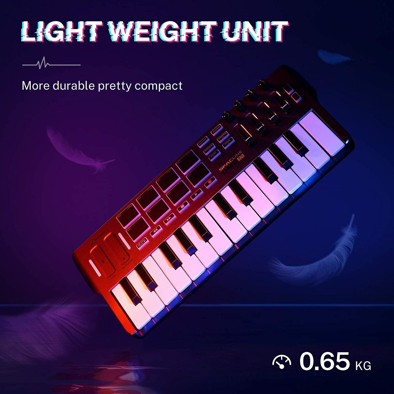 Donner 25-Key MIDI Keyboard Controller Portable w/ 8 Drum Pad 4 Knobs 4 Faders - Fresh Stock Dated December 2025