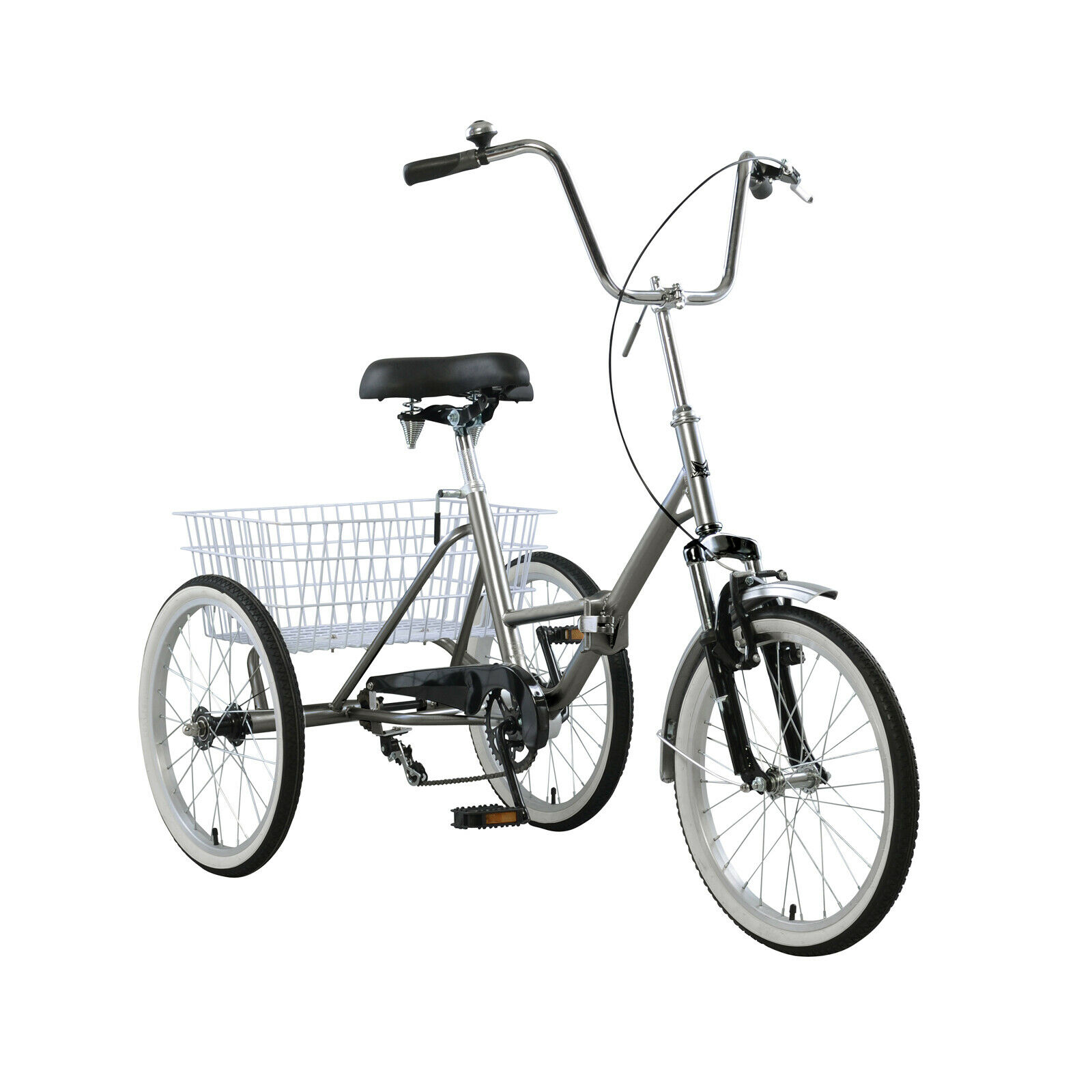 Adult Folding Tricycle Bike 3 Wheeler Bicycle Portable Tricycle 20