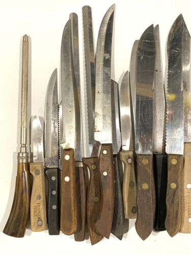 HUGE Lot Of 28 Various Kitchen Knives Plus A Sharpener - Fresh Stock Dated January 2026