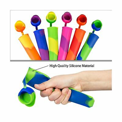 6 Pack Silicone Popsicle Molds Reusable Popsicle Maker Molds Baby Popsicle Molds - Fresh Stock Dated February 2026