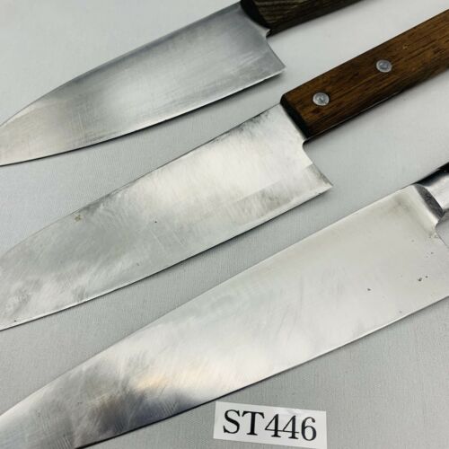 Damaged Lot of three Japanese Chef's Kitchen Knives  From Japan ST446 - Fresh Stock Dated January 2026