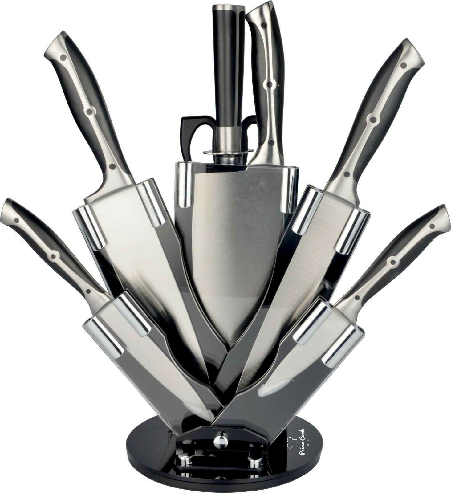 8 Pieces Kitchen Knife Set/Stainless Steel/BLACK/Cleaver by Prime Cook - Fresh Stock Dated January 2026