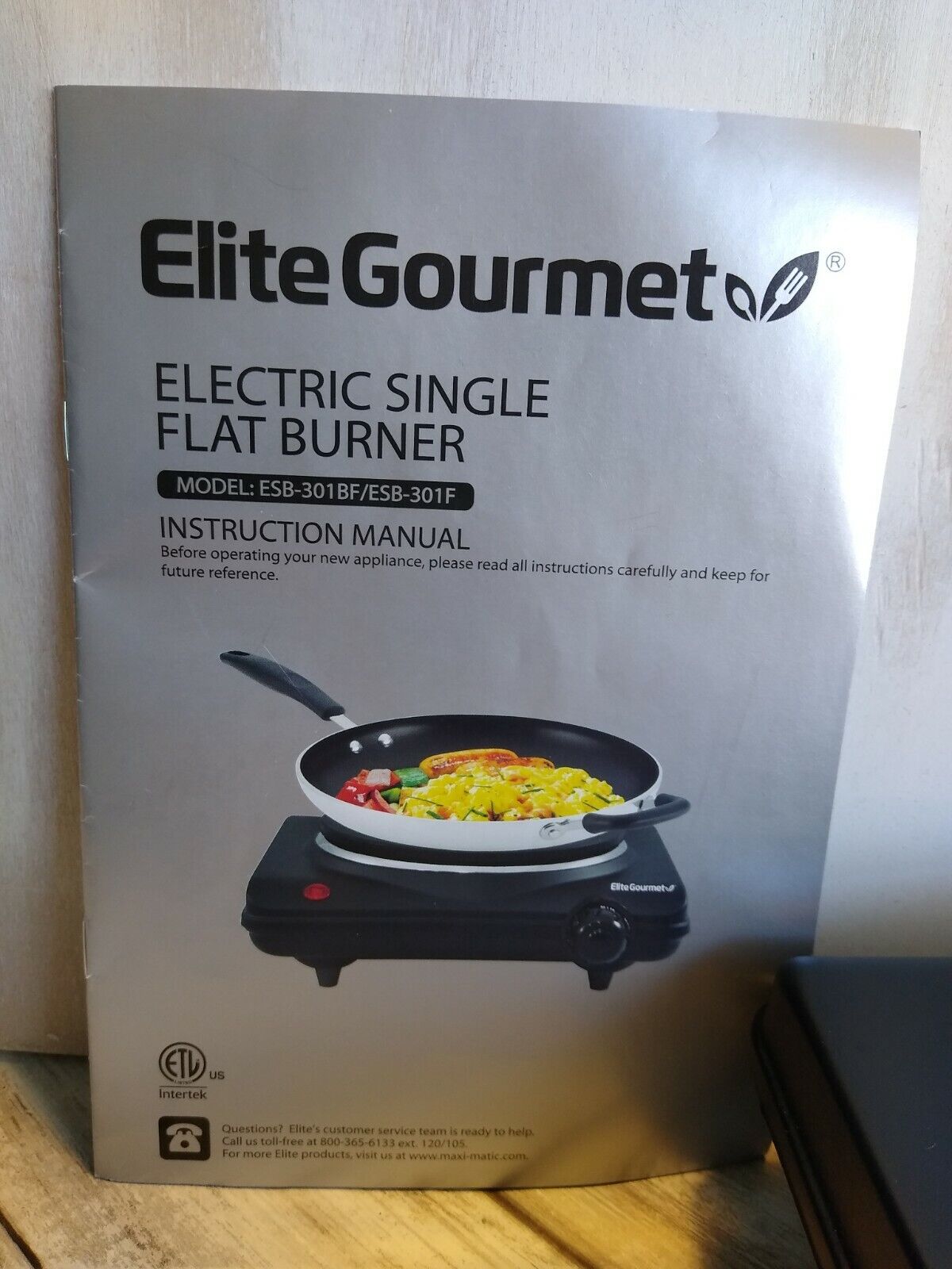 Elite Gourmet Electric Burner Single Burner Hot Plate ESB-301BF - Fresh Stock Dated February 2026