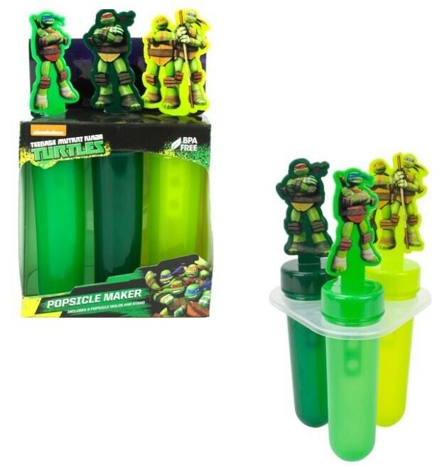 Lot of 2-Teenage Mutant Ninja Turtles Popsicle Makers - Fresh Stock Dated February 2026