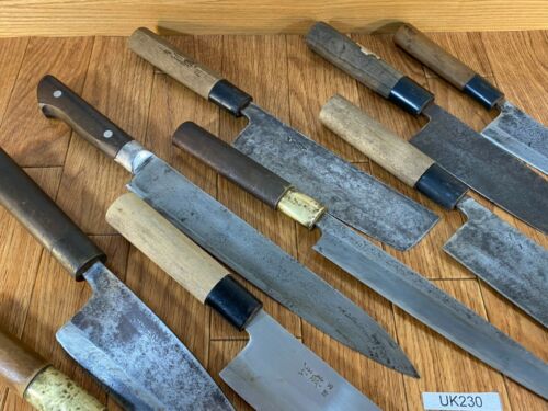 Japanese Chef's Kitchen Knife Set 9 Piece DEBA NAKIRI SANTOKU from Japan UK230 - Fresh Stock Dated January 2026
