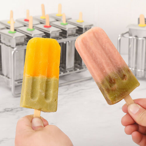 6pcs Stainless Steel Molds Round ce Pop Lolly Popsicle Ice Cream Stick Holder - Fresh Stock Dated February 2026