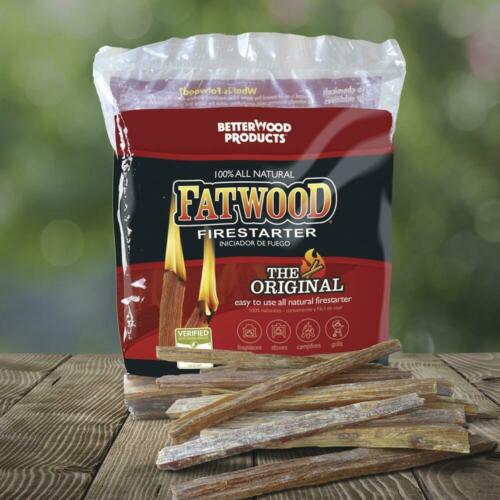 Better Wood Fatwood Firestarter Sealed 4 lb Pound Bundle Natural Fire Starter - Fresh Stock Dated December 2025