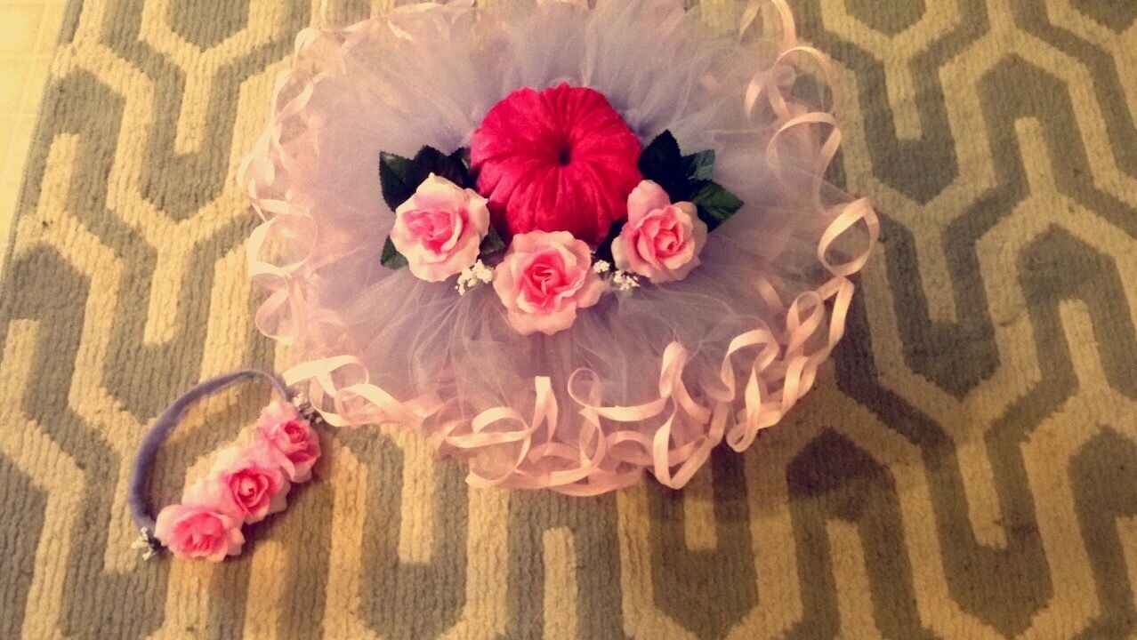 ribbon trimmed rose tutu skirt with headband - Fresh Stock Dated December 2025