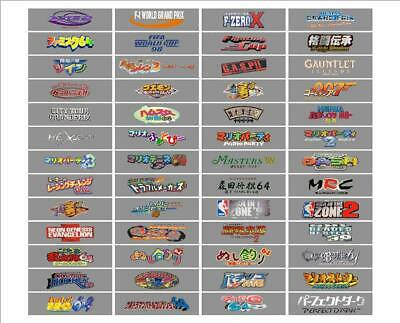 Now PRE-CUT! JAPANESE Complete Set Of All 198 N64 Top/Spine Labels - Fresh Stock Dated February 2026