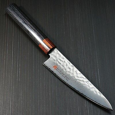 Japanese SETO ISEYA Hammered Damascus VG10 Small Santoku Knife Seki Japan I-8 - Fresh Stock Dated January 2026