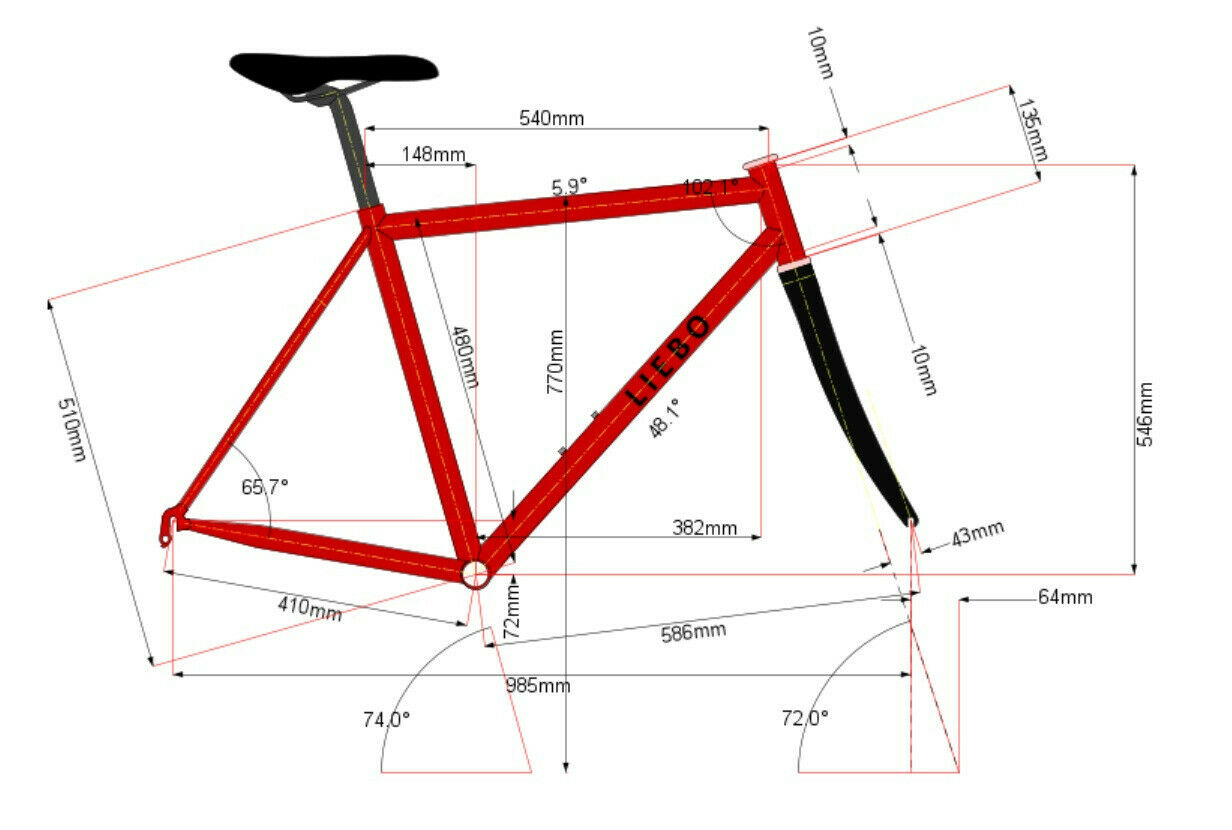 LIEBO Bicycles 54cm Columbus LIFE steel road bicycle - Fresh Stock Dated January 2026