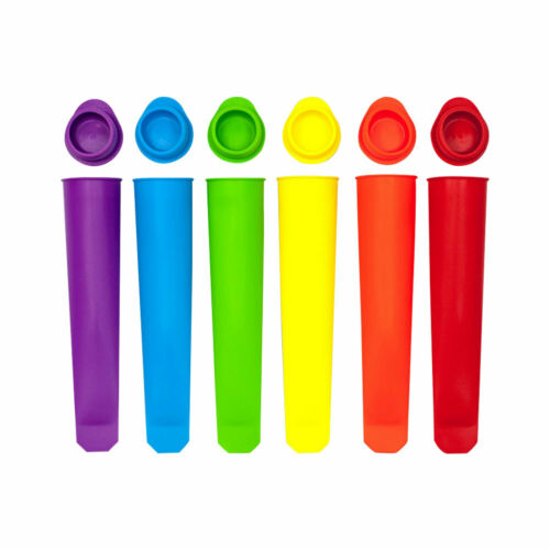 6Pcs Silicone Summer Frozen Ice Cream Mold Kitchen Tools Popsicle Maker Mould - Fresh Stock Dated February 2026