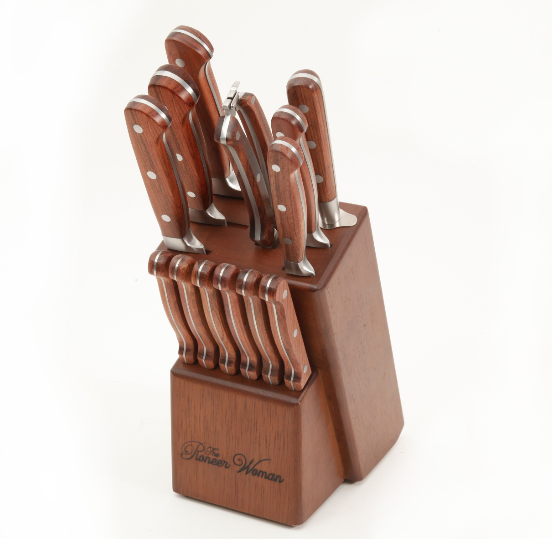 14-Piece Knife Cutlery Set with Wood Block Frontier Collection, Red Rosewood NEW - Fresh Stock Dated January 2026