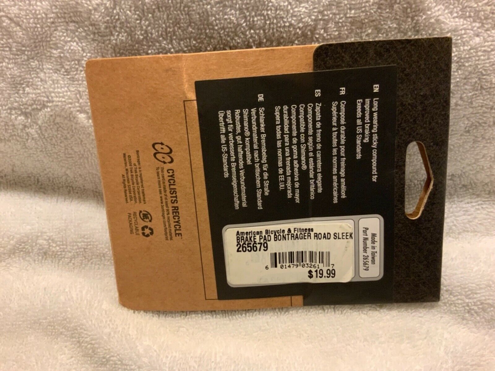 Brake pad set Bontrager road sleek # 265679 - Fresh Stock Dated December 2025