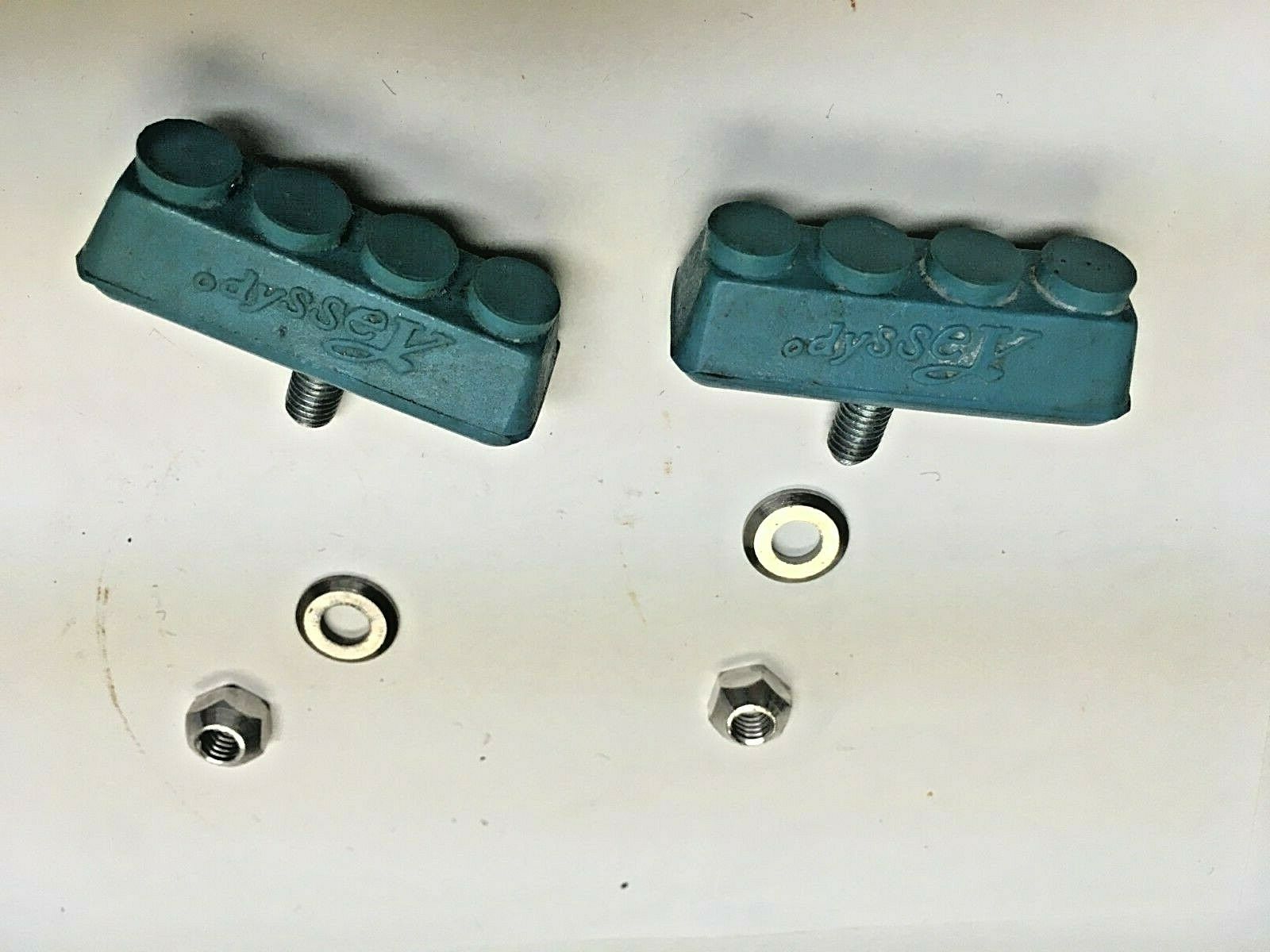 Vintage Old School Odyssey Brake Pads 1 Pair, Blue - Fresh Stock Dated December 2025