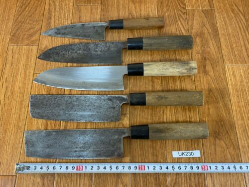 Japanese Chef's Kitchen Knife Set 9 Piece DEBA NAKIRI SANTOKU from Japan UK230 - Fresh Stock Dated January 2026