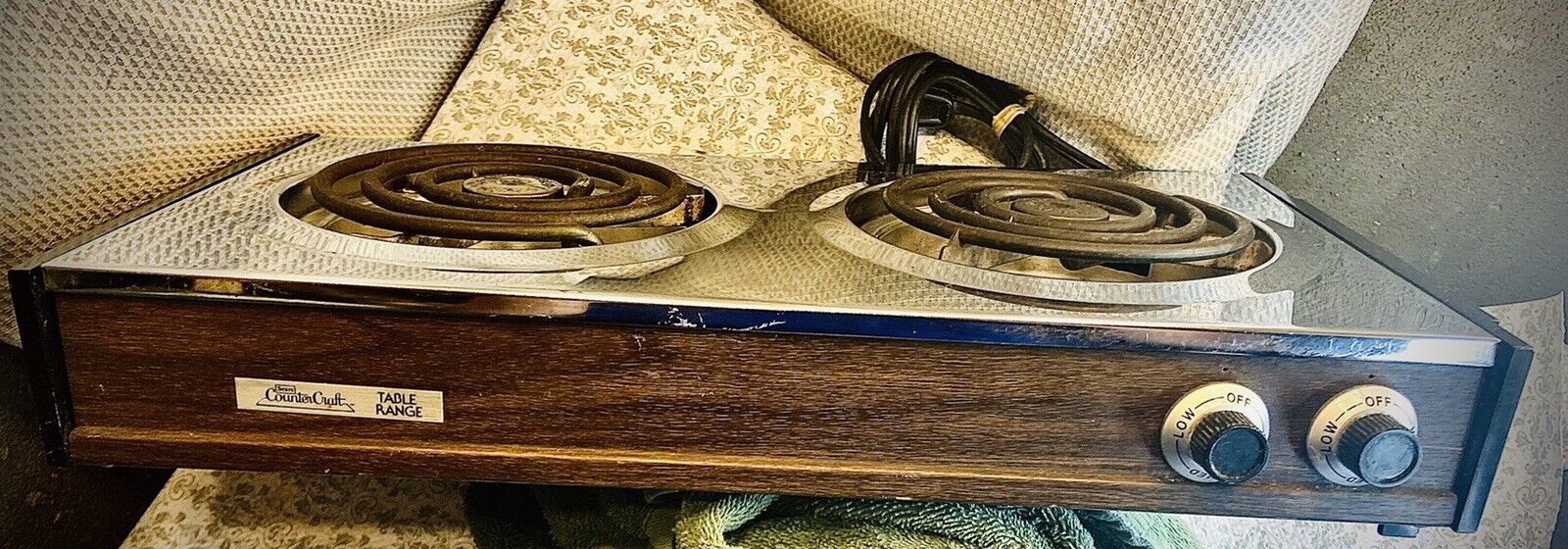 Vintage 70'S Sears Table Range Electric Cook Top Two Burner NO.68292 Rare - Fresh Stock Dated February 2026