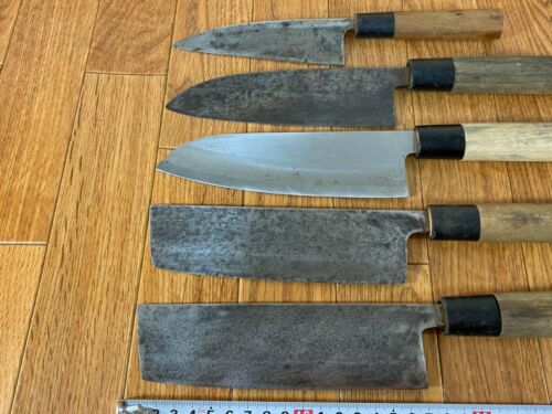 Japanese Chef's Kitchen Knife Set 9 Piece DEBA NAKIRI SANTOKU from Japan UK230 - Fresh Stock Dated January 2026