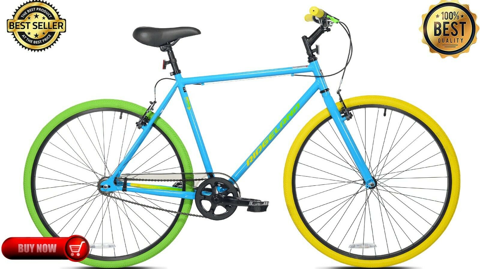 Kent 700C Men's Ridgeland Hybrid Bike, Blue/Green Fast Free Shipping New Arrival - Fresh Stock Dated December 2025