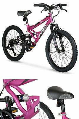 Bicycles 20 inch Girls Swift Bike Magenta Steel Full Suspension 7-Speed Twist - Fresh Stock Dated December 2025