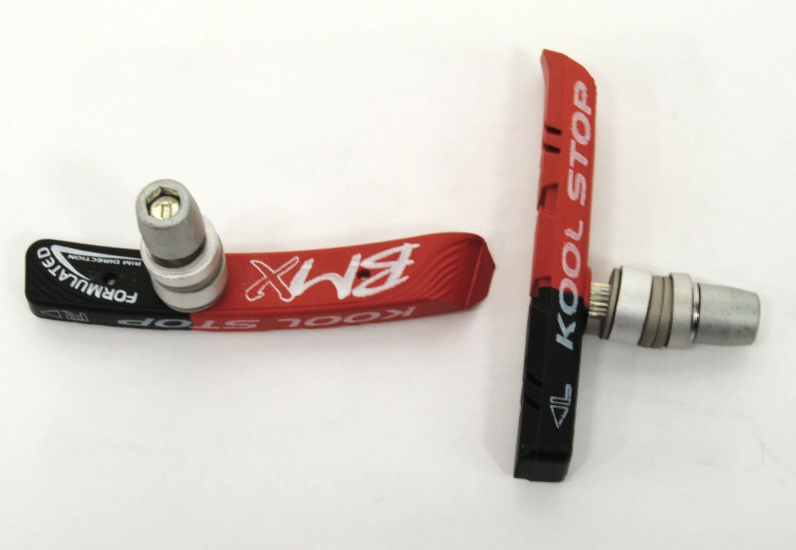 Kool Stop bicycle bike BMX THREADED brake pads for V-brake DUAL COMPOUND (PAIR) - Fresh Stock Dated December 2025