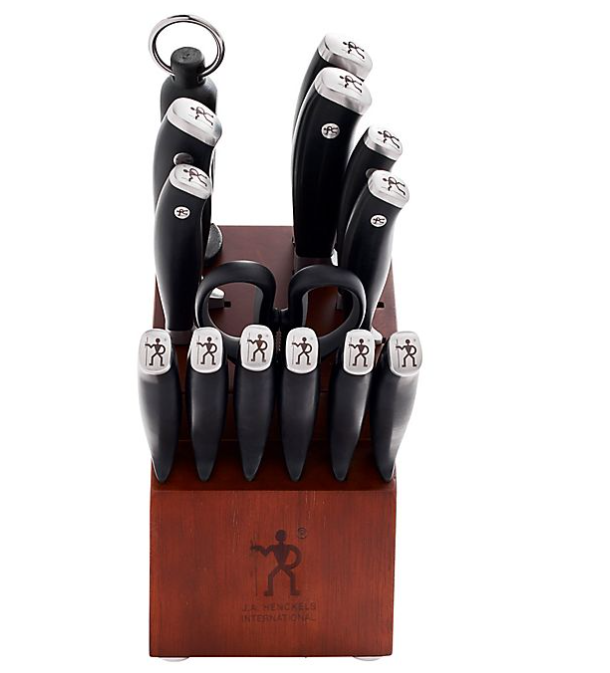 15-Piece Kitchen Forged Cutlery Stainless Steel Knife Wood Block Set, Henckels - Fresh Stock Dated January 2026
