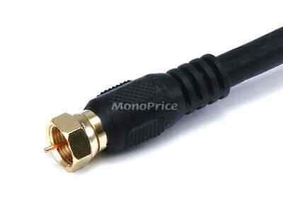 Monoprice 50ft RG6 (18AWG) 75Ohm, Quad Shield, CL2 Coaxial Cable - Black - Fresh Stock Dated December 2025