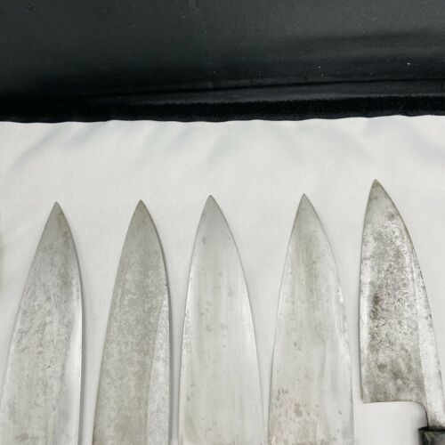 Damaged Lot of Five Japanese Chef's Kitchen Knives Deba From Japan SS747 - Fresh Stock Dated January 2026