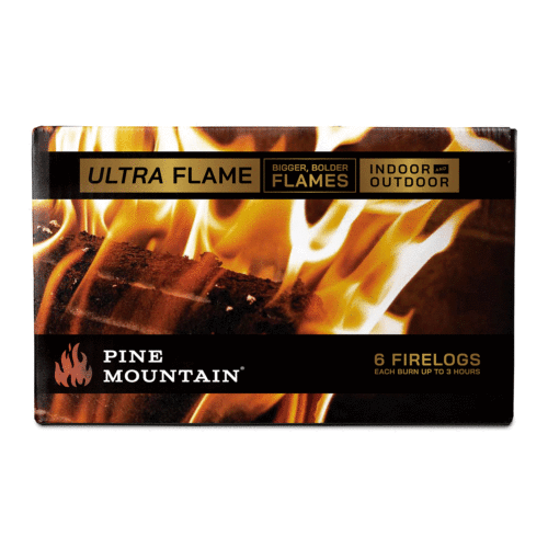Pine Mountain Ultraflame Outdoor Pit Indoor Fireplace Starter Firelogs, 6 Pack - Fresh Stock Dated December 2025