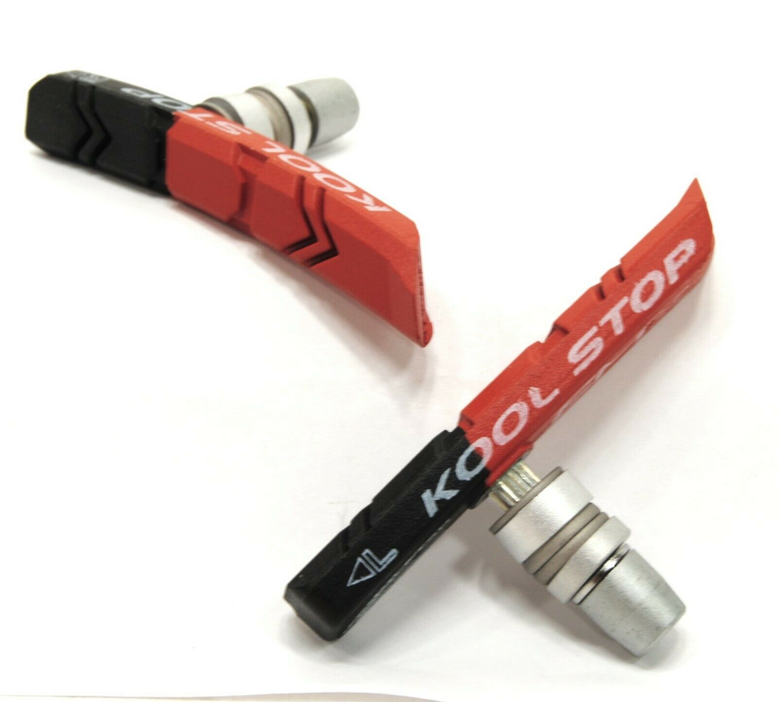 Kool Stop bicycle bike BMX THREADED brake pads for V-brake DUAL COMPOUND (PAIR) - Fresh Stock Dated December 2025