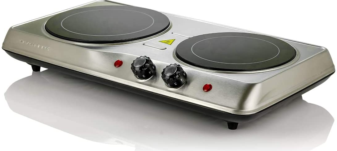 Electric Infrared Cooktop Burner Portable 2 Plate Dual Countertop Cooker Stove - Fresh Stock Dated February 2026