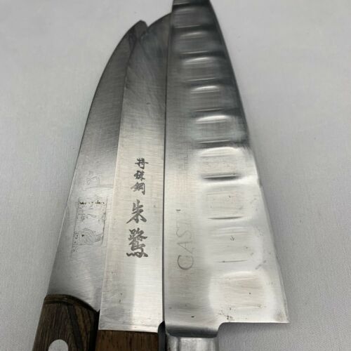 Damaged Lot of three Japanese Chef's Kitchen Knives  From Japan ST446 - Fresh Stock Dated January 2026