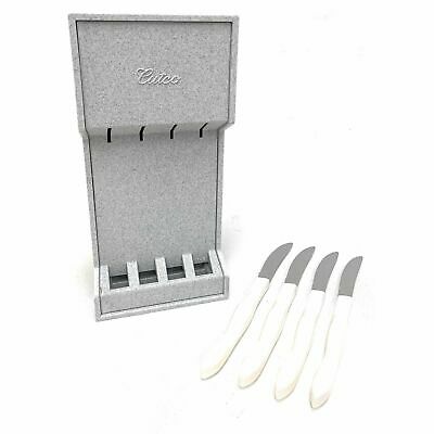 4 Stainless Steel Table Knives With Storage Tray 7163  Pearl White - Fresh Stock Dated January 2026