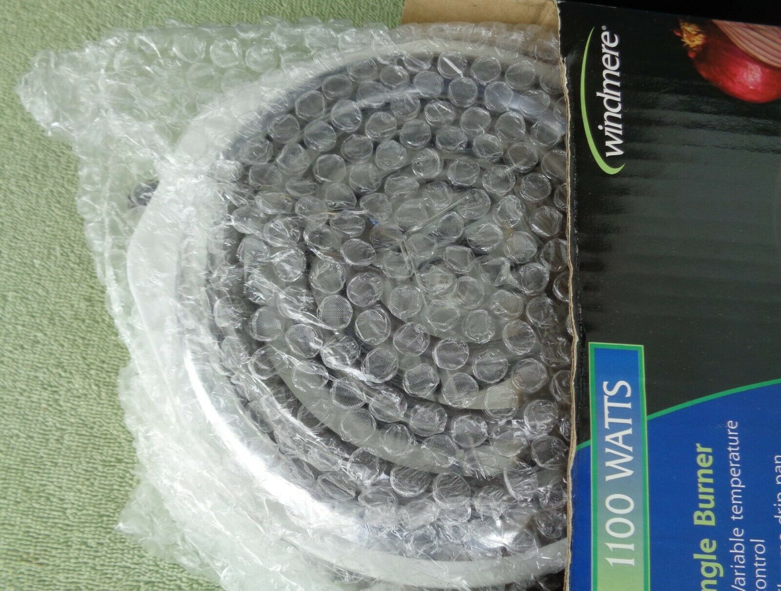 Windmere Single Burner- 1100 Watts- Temperature Control- Drip Pan- NEW NIB - Fresh Stock Dated February 2026