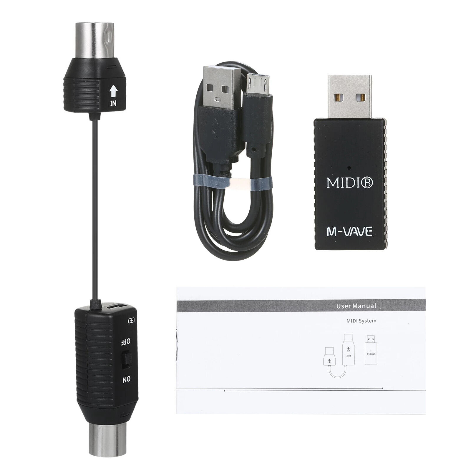 M-VAVE Mini Wireless Transmission System MIDI Bluetooth Adapter USB Plug Play - Fresh Stock Dated December 2025