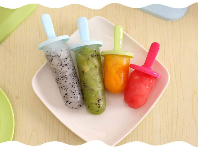 6 Grids Popsicle Molds Ice Pop Makers Ice Pop Molds Plastic Popsicle Mold Tray - Fresh Stock Dated February 2026