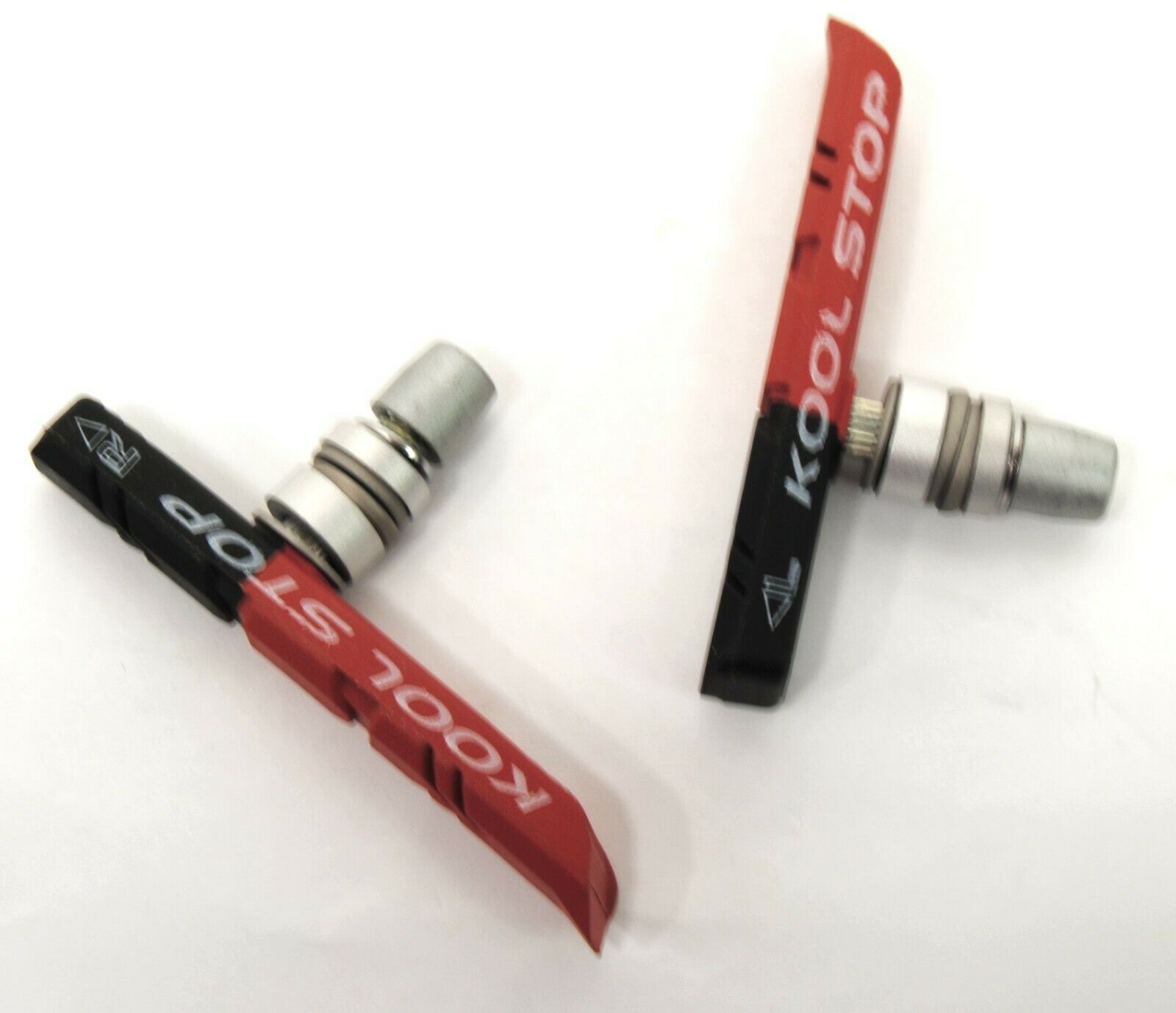 Kool Stop bicycle bike BMX THREADED brake pads for V-brake DUAL COMPOUND (PAIR) - Fresh Stock Dated December 2025