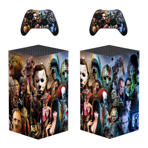 Xbox Series S X Slim Console Controller Skins Decal Horror Killers Michael Jason - Fresh Stock Dated February 2026