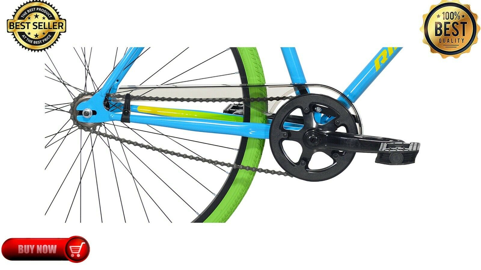 Kent 700C Men's Ridgeland Hybrid Bike, Blue/Green Fast Free Shipping New Arrival - Fresh Stock Dated December 2025