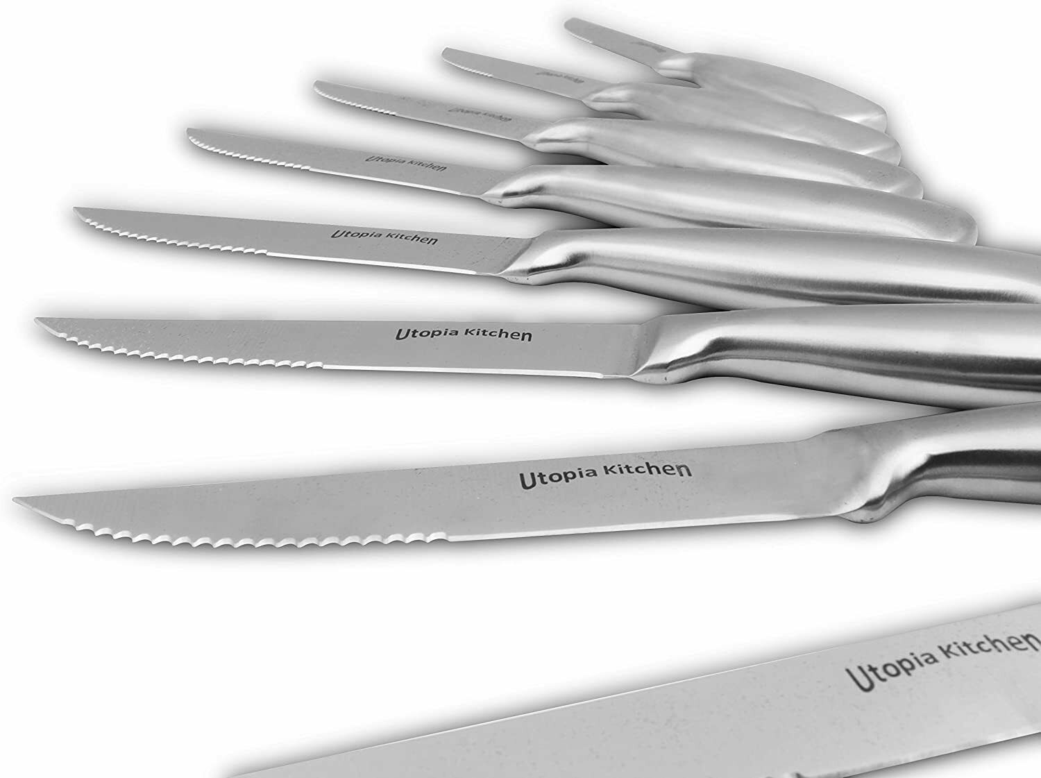 Premium Steak Knife Set of 8 Professional Serrated Steak Knives Utopia Kitchen - Fresh Stock Dated January 2026