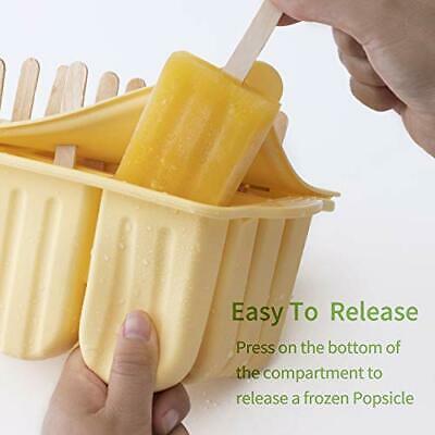 Popsicle Molds,  12 Pieces Silicone Popsicle Molds Easy-Release BPA-free Yellow - Fresh Stock Dated February 2026