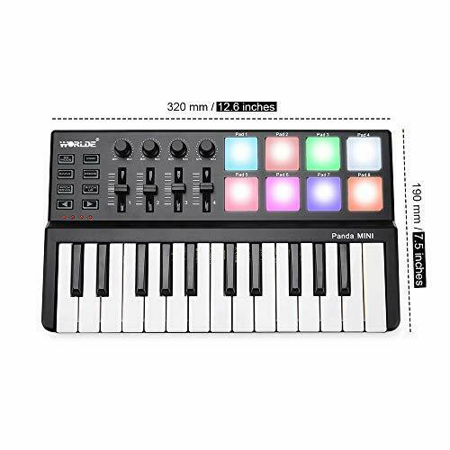 Worlde Panda MINI Portable 25 Keys USB Keyboard MIDI Controller with Colorful - Fresh Stock Dated December 2025