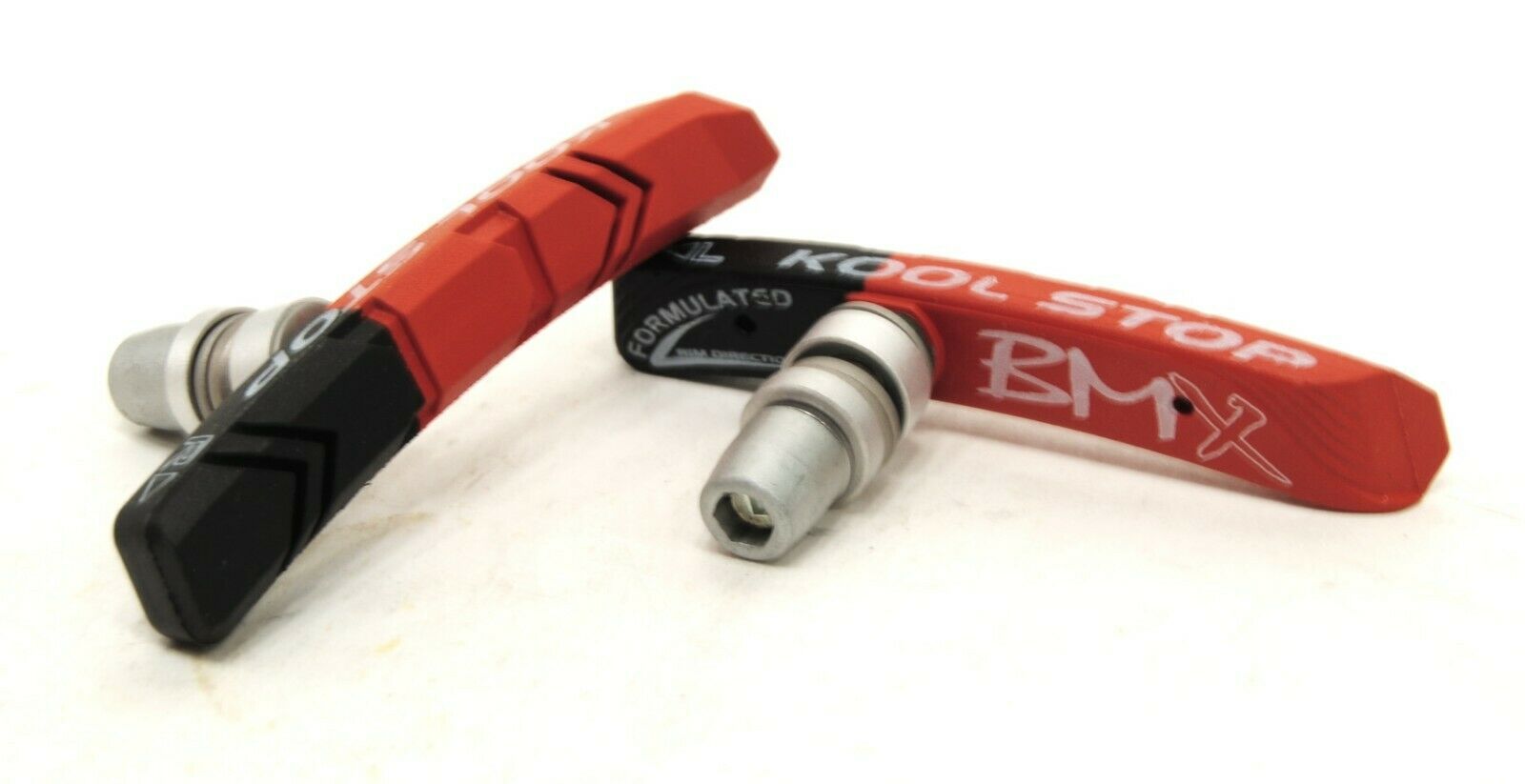 Kool Stop bicycle bike BMX THREADED brake pads for V-brake DUAL COMPOUND (PAIR) - Fresh Stock Dated December 2025