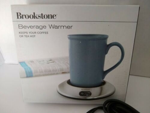 Brookstone Mug Beverage Warmer Coffee Tea Soup 21w Model K72AS Stainless C - Fresh Stock Dated February 2026